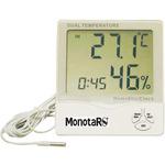 デジタルIN-OUT温湿度計(時計付) モノタロウ