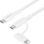 やわらか超タフで断線に強い 耐屈曲10万回以上 PD60W充電対応USB Type-C to Type-C/Lightning 2in1ケーブル OWLTECH(オウルテック) やわらか超タフで断線に強い 耐屈曲10万回以上 PD60W充電対応USB Type-C to Type-C/Lightning 2in1ケーブル OWLTECH(オウルテック)