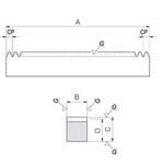 KRGCPF CP歯研ラック(両端面加工) KHK(小原歯車工業)