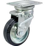 プレス製ゴムキャスター 自在式(ストッパー付) イノアック プレス製ゴムキャスター 自在式(ストッパー付) イノアック