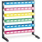 UPRL1006A UPRラックH=1000 ビン小青・赤各16個 黄・薄緑各8個付 TRUSCO