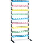 UPRL1809BF UPRラックH=1900 ビン大青X12赤・黄・薄緑各8個付 蓋付 TRUSCO