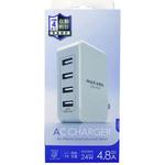 IH-ACU448ADW 自動判別機能付AC-USB充電器4.8A 4Port ホワイト オズマ