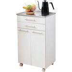 ステンレス天板 ダストボックス キャスター付き YAMAZEN(山善)