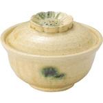 0605-6001 黄瀬戸菊つまみ蓋物 カネ大白木屋