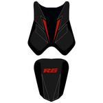 シートカバー YZF R6 ブラック/マットブラック/レッド/レッド レター (08) BAGSTER (バグスター)