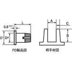 FD-8001CD ダッヂインサートフランジ型FD(黄銅(カドミレス)/生地)(小箱) 東海物産