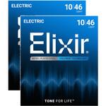 #12050 (2pack) エレキギター弦 2パックセット カスタムライト POLYWEB Elixir(エリクサー)