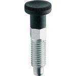 インデックス・ボルト、シンプル・タイプ/ノブ付ホールド機構なし/スティール、亜鉛メッキ Roemheld Halder(ロームヘルド・ハルダー)