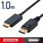 HDMI変換ケーブル DisplayPort-HDMI 4K 2K解像度対応 デジタル音声出力 ブラック エレコム