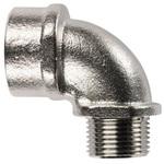 BM90-50M Nickel plated brass M50 threaded 90 degr Flexicon