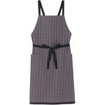 チェック柄胸当てエプロン FK7121 ボンマックス