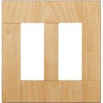 スイッチ・コンセントプレート プレミアムウッドSQシリーズ 2連 LAMP(スガツネ工業)