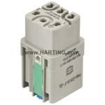 Harting ヘビーデューティパワーコネクタ Han Q シリーズ メス 5極 16A 600 V 3 A ハーティング
