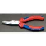 EA537L-13 190mm ロングノーズプライヤー(グリップ付/メッキ) エスコ