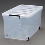 390x740x350mm 収納ケース(バックル付/クリアー) エスコ