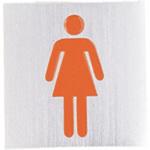 サインプレート 女 オレンジ 光