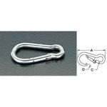 120x11.1mm スプリングフック(ステンレス製) エスコ