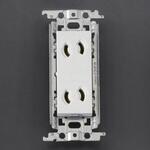 EA940CD-464 125V/15A 埋込コンセント (2口/抜け止め) エスコ