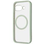 Google Pixel 9a Like standard マグネットアクセサリー対応 衝撃吸収 バンパー マット メタリック ハイブリッドケース / ライトグリーン レイ・アウト Google Pixel 9a Like standard マグネットアクセサリー対応 衝撃吸収 バンパー マット メタリック ハイブリッドケース / ライトグリーン レイ・アウト