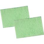 6755 ふわっふわ!マイクロファイバーバスマット シンフォニ 45×60cm グリーン 2枚入 マルナカ