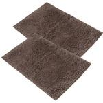 6761 ふわっふわ!マイクロファイバーバスマット シンフォニ 50×80cm ブラウン 2枚入 マルナカ