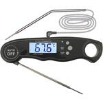デジタル料理温度計 ワイヤープローブ付 (1m) 自動温度通知 -50~+300℃対応 本体プローブ長112mm bitstrong