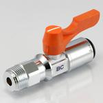 エースボールRV ナイロンチューブ接続型 BC型 外ネジ×ワンタッチチューブ(RoHS指令相当品) アソー