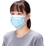 3層プリーツマスク ブルー 30枚入 モノタロウ