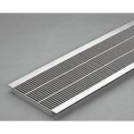 スチール製 グレーチング 細目プレーンタイプ 歩道U字溝用クッション材付 カネソウ