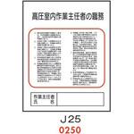 4410250 高圧室内 作業主任者の職務 J25 仙台銘板