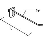 フックラインパーツ シングルフックΦ5 アイリスオーヤマ