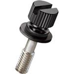 黄銅 ローレットツマミ(スリ割ツバ付胴細・ワッシャー組込) / NB-EB-NBRoHS2対応品 廣杉計器