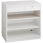 5214-605 レジカウンター 平台タイプ 幅90cm ホワイト ストア・エキスプレス