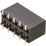 ナイロン製品 ピンヘッダー / FSM-42(T〇) ソケット(角ピン)2.54mmピッチ SMT(2列) 接続側0.64mmピントレイ対応可RoHS2対応品 廣杉計器