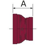径違いソケット トップフィッティング(ハウジング形組合せ用) 溶融亜鉛めっき品 リケン