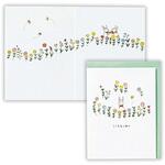 EAP-816-346 多目的カード Tiny Animal Tail うさぎと花畑II 日本ホールマーク