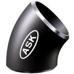 PT370 S/40 45° ロングエルボ 黒 淡路マテリア