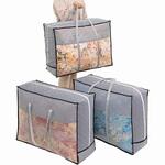 活性炭持ち手付羽毛布団保存ケース 3枚組 アストロ