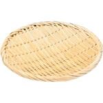 15-097F 竹製 丸盆ザル(並)21cm 萬洋