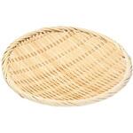 15-097E 竹製 丸盆ザル(並)27cm 萬洋