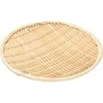 15-097B 竹製 丸盆ザル(並)30cm 萬洋