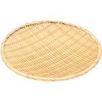 15-097D 竹製 丸盆ザル(並)36cm 萬洋