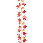 8798-1786 秋のディスプレイ・装飾用品 紅葉ガーランド ミックス 長さ180cm(造花)6本 ストア・エキスプレス
