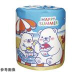 55-52-10-1 ノベルティ ハッピーサマーペーパー トイレットペーパー 100個 ノーブランド