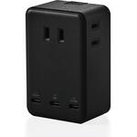 電源タップ 3個口 2P 直挿し USB付 (コンセント×3 Type C×3) 67W PD対応 雷ガード USBタップ エレコム