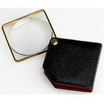 3145 本革製 ゴールドポケットルーペ 3倍 63mm I.L.K(池田レンズ工業)