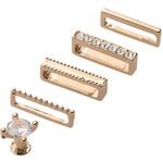 アップルウォッチ アクセサリー バンドチャーム リング×4 ピンズ×1 スリム用 &me エレコム