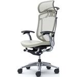 コンテッサセコンダ、固定肘、固定ヘッド、座革、ハンガー付、ランバー無、ブラックB、ポリッシュ、脚ポリッシュ、ウレタン オカムラ(岡村製作所)