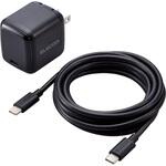 USB Type-C 充電器 PD PPS対応 65W 1ポート TypeCケーブル付属 2m スイングプラグ 小型 軽量 エレコム